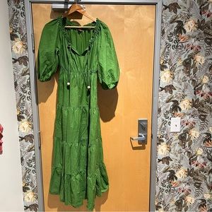Farm Rio green maxi dress